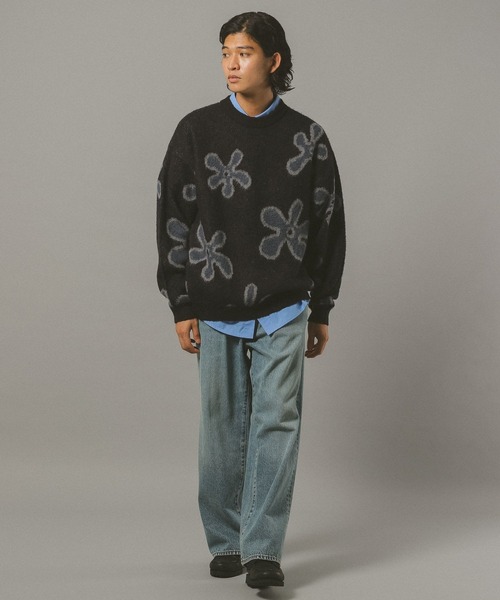 RAGEBLUE(レイジブルー)の「Mohair Blend Shaggy Knit / モヘヤブレンド総柄ニット(ニット/セーター・メンズ・ホワイト系その他/ブルー系その他/ブラック系その他/ブラック系その他2/ブラウン系その他・SMALL/MEDIUM/LARGE)」の12枚目の写真