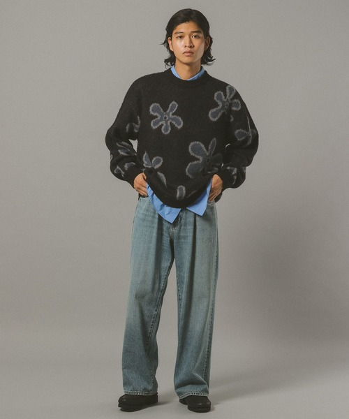 RAGEBLUE(レイジブルー)の「Mohair Blend Shaggy Knit / モヘヤブレンド総柄ニット(ニット/セーター・メンズ・ホワイト系その他/ブルー系その他/ブラック系その他/ブラック系その他2/ブラウン系その他・SMALL/MEDIUM/LARGE)」の13枚目の写真