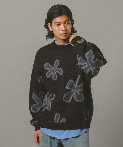 RAGEBLUE(レイジブルー)の「Mohair Blend Shaggy Knit / モヘヤブレンド総柄ニット(ニット/セーター・メンズ・ホワイト系その他/ブルー系その他/ブラック系その他/ブラック系その他2/ブラウン系その他・SMALL/MEDIUM/LARGE)」の15枚目の写真