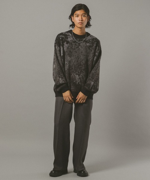 Mohair Blend Shaggy Knit / モヘヤブレンド総柄ニット（ニット