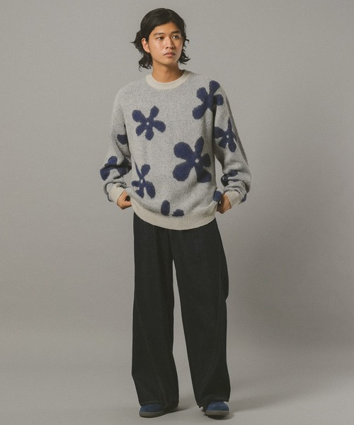 RAGEBLUE(レイジブルー)の「Mohair Blend Shaggy Knit / モヘヤブレンド総柄ニット(ニット/セーター・メンズ・ホワイト系その他/ブルー系その他/ブラック系その他/ブラック系その他2/ブラウン系その他・SMALL/MEDIUM/LARGE)」の6枚目の写真