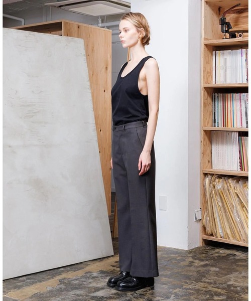 VOAAOV（ヴォアーブ）の「【VOAAOV】 ROUTINE Flare Pants（スラックス・メンズ・ブラック/チャコールグレー/キャメル/グレイッシュベージュ・0/1）」の5枚目の写真