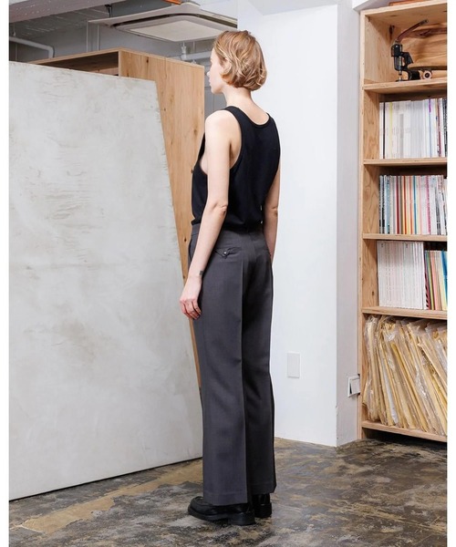 VOAAOV（ヴォアーブ）の「【VOAAOV】 ROUTINE Flare Pants（スラックス・メンズ・ブラック/チャコールグレー/キャメル/グレイッシュベージュ・0/1）」の6枚目の写真