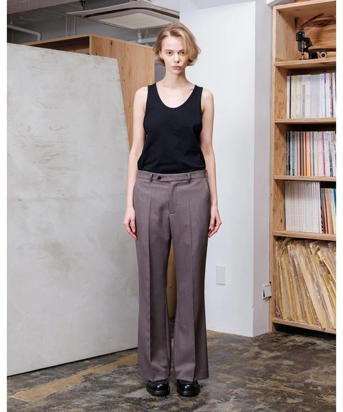 VOAAOV（ヴォアーブ）の「【VOAAOV】 ROUTINE Flare Pants（スラックス・メンズ・ブラック/チャコールグレー/キャメル/グレイッシュベージュ・0/1）」の8枚目の写真