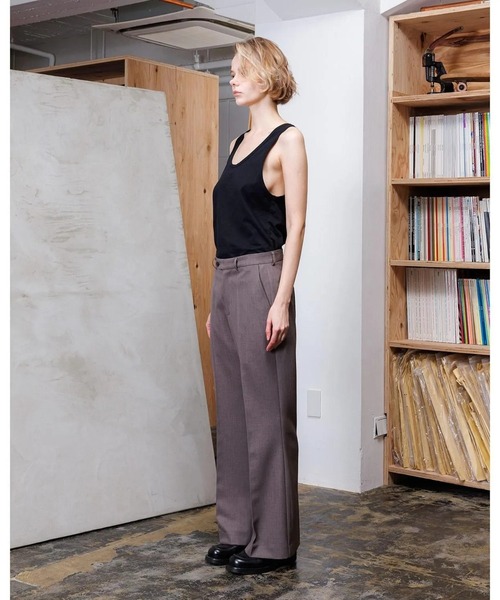 VOAAOV（ヴォアーブ）の「【VOAAOV】 ROUTINE Flare Pants（スラックス・メンズ・ブラック/チャコールグレー/キャメル/グレイッシュベージュ・0/1）」の9枚目の写真