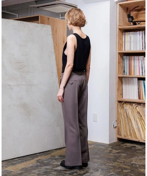 VOAAOV（ヴォアーブ）の「【VOAAOV】 ROUTINE Flare Pants（スラックス・メンズ・ブラック/チャコールグレー/キャメル/グレイッシュベージュ・0/1）」の10枚目の写真