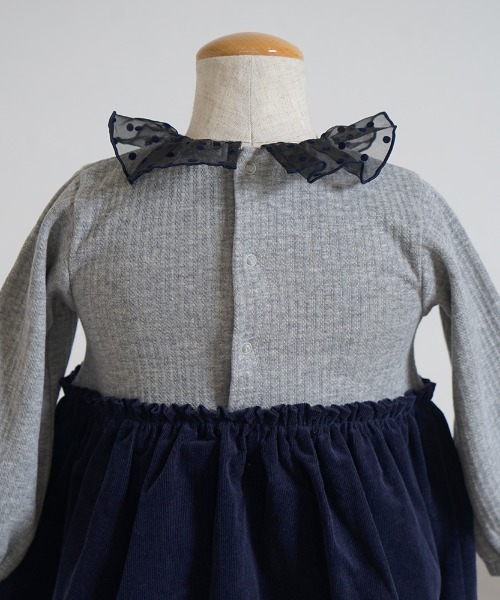 10mois(ディモワ)の「【10mois(ディモワ)】DOTフリルカラーボディオール 70・80cm(ロンパース・キッズ・ベージュ/ネイビー・70cm/80cm)」の14枚目の写真