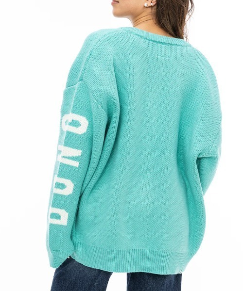 BILLABONG(ビラボン)の「【BILLABONG/ビラボン】24AW LOGO JACQUARD SWEATER/ジャガード織りカーディガン(カーディガン/ボレロ・レディース・ブラック/ブルー・MEDIUM)」の10枚目の写真