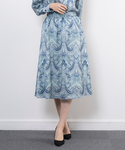 ナラカミーチェ（NARACAMICIE）/【NARACAMICIE】【セットアップ対応】ペイズリー柄スカート NARACAMICIE】【セットアップ対応】ペイズリー柄スカート（スカート