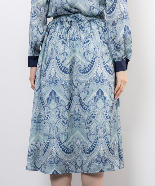 NARACAMICIE(ナラカミーチェ)の「【NARACAMICIE】【セットアップ対応】ペイズリー柄スカート(スカート・レディース・ピンク/グリーン・XL/M)」の5枚目の写真