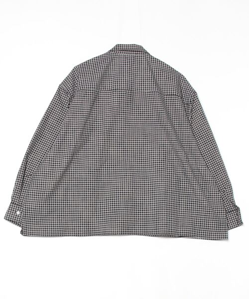 ADAM PATEK(アダムパテック)の「【ADAMPATEK/アダムパテック】small check wide shirt チェックシャツ(シャツ/ブラウス・レディース・ブラック/グリーン・1/2)」の18枚目の写真
