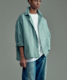 【ADAMPATEK/アダムパテック】small check wide shirt チェックシャツ