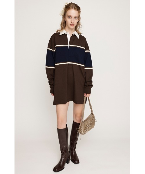 限定展開】RUGBY SHIRT S/OP ラグビーシャツ ショートワンピース