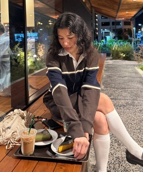 SLY（スライ）の「【限定展開】RUGBY SHIRT S/OP ラグビーシャツ ショートワンピース 秋服 冬服（ワンピース・レディース・ブラック/ブラウン系その他2・FREE）」の16枚目の写真