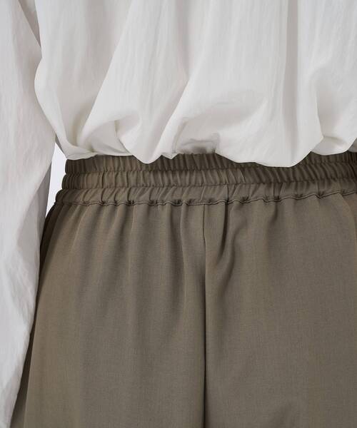 cloenc（クロエンス）の「【セットアップ／手洗い可】ツイルイージーワイドパンツ（その他パンツ・レディース・ブラック/カーキ/ダークブラウン・01/02/03）」の15枚目の写真
