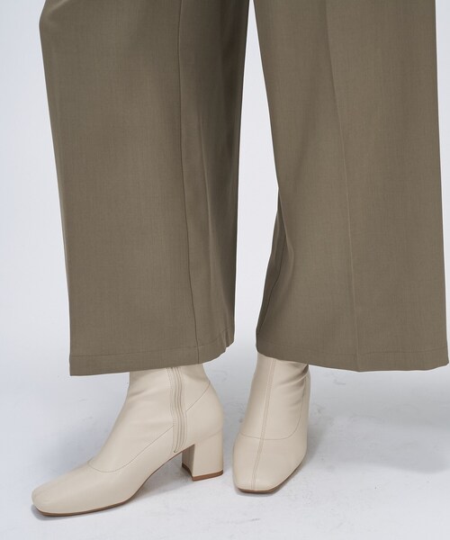 cloenc（クロエンス）の「【セットアップ／手洗い可】ツイルイージーワイドパンツ（その他パンツ・レディース・ブラック/カーキ/ダークブラウン・01/02/03）」の16枚目の写真