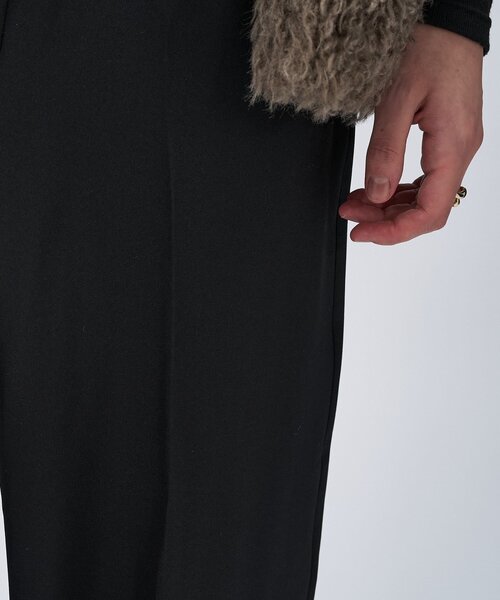 cloenc（クロエンス）の「【セットアップ／手洗い可】ツイルイージーワイドパンツ（その他パンツ・レディース・ブラック/カーキ/ダークブラウン・01/02/03）」の9枚目の写真