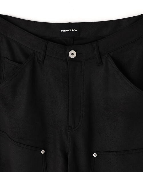 DANKE SCHON(ダンケシェーン)の「【WEB&DEPOT限定】DankeSchon/ダンケシェーン/ECOSUEDO W-KNEE PANTS(その他パンツ・レディース・ブラック・S/M/L)」の4枚目の写真