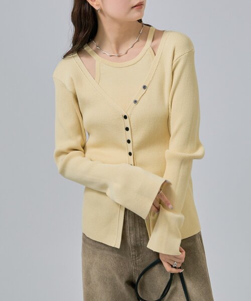 4色展開！】アメスリニットカーデSET（カーディガン/ボレロ）｜mystic