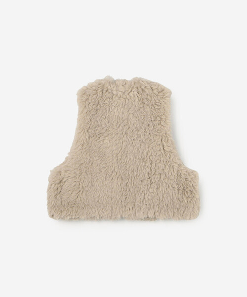 LE GLAZIK（ルグラジック）の「LE GLAZIK | エコファー ジレ WOMEN（その他アウター・レディース・ベージュ/ダークグレー・36）」の4枚目の写真