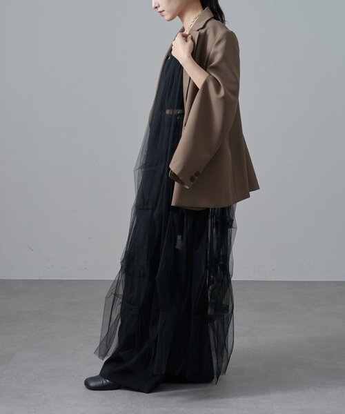 Lui's(ルイス)の「ソフトチュールバブルドレスワンピース(ワンピース・レディース・チャコールグレー/ブラック・FREE)」の20枚目の写真