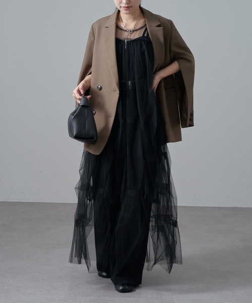 Lui's(ルイス)の「ソフトチュールバブルドレスワンピース(ワンピース・レディース・チャコールグレー/ブラック・FREE)」の1枚目の写真