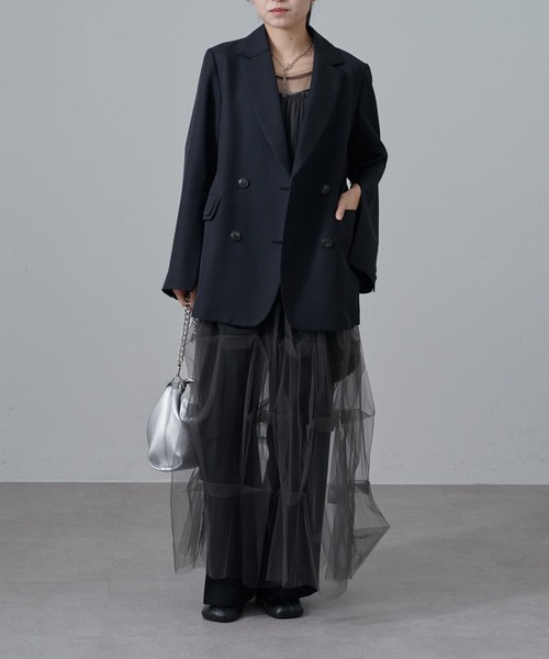 Lui's(ルイス)の「ソフトチュールバブルドレスワンピース(ワンピース・レディース・チャコールグレー/ブラック・FREE)」の3枚目の写真