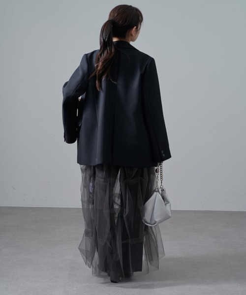 Lui's(ルイス)の「ソフトチュールバブルドレスワンピース(ワンピース・レディース・チャコールグレー/ブラック・FREE)」の7枚目の写真