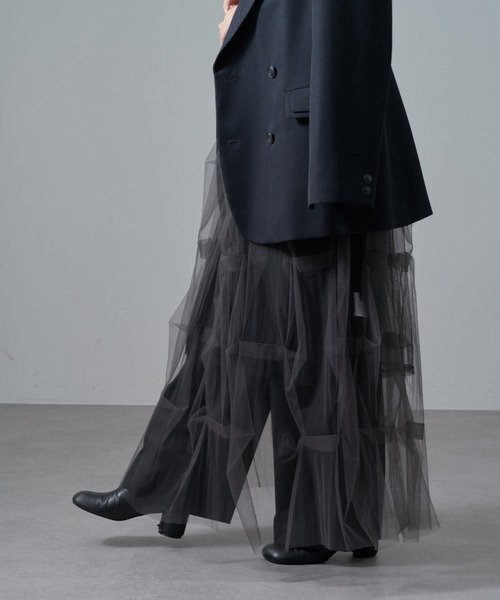 Lui's(ルイス)の「ソフトチュールバブルドレスワンピース(ワンピース・レディース・チャコールグレー/ブラック・FREE)」の10枚目の写真