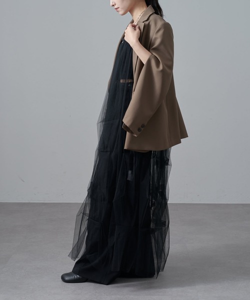 Lui's(ルイス)の「ソフトチュールバブルドレスワンピース(ワンピース・レディース・チャコールグレー/ブラック・FREE)」の15枚目の写真