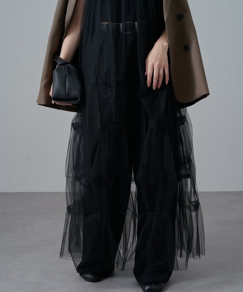 Lui's(ルイス)の「ソフトチュールバブルドレスワンピース(ワンピース・レディース・チャコールグレー/ブラック・FREE)」の17枚目の写真