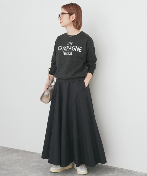 Spick & Span(スピックアンドスパン)の「コットンナイロンサーキュラースカート(スカート・レディース・ホワイト系その他/ブラック・36/38)」の3枚目の写真