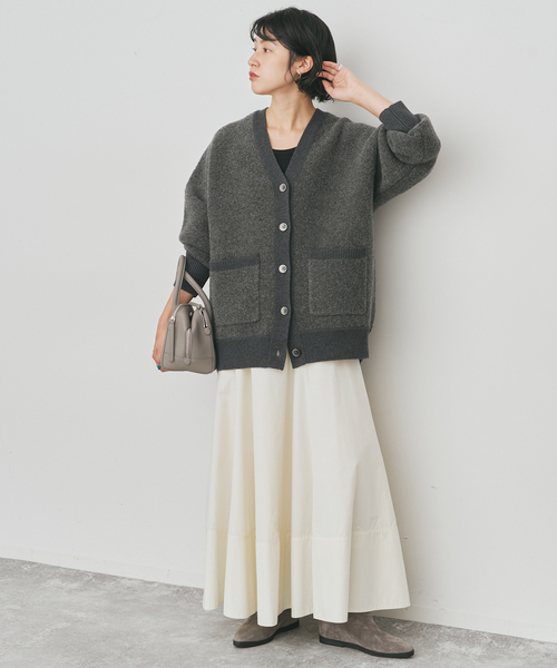 Spick & Span(スピックアンドスパン)の「コットンナイロンサーキュラースカート(スカート・レディース・ホワイト系その他/ブラック・36/38)」の4枚目の写真
