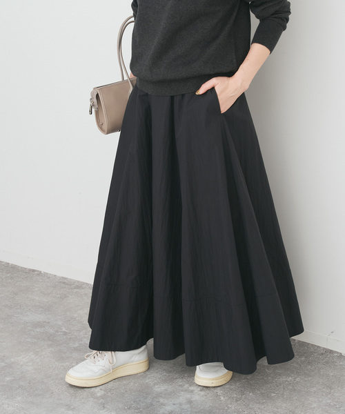 Spick & Span(スピックアンドスパン)の「コットンナイロンサーキュラースカート(スカート・レディース・ホワイト系その他/ブラック・36/38)」の5枚目の写真