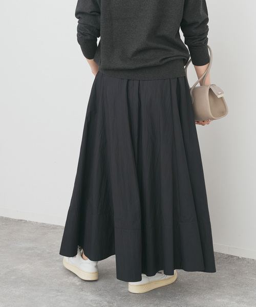 Spick & Span(スピックアンドスパン)の「コットンナイロンサーキュラースカート(スカート・レディース・ホワイト系その他/ブラック・36/38)」の8枚目の写真