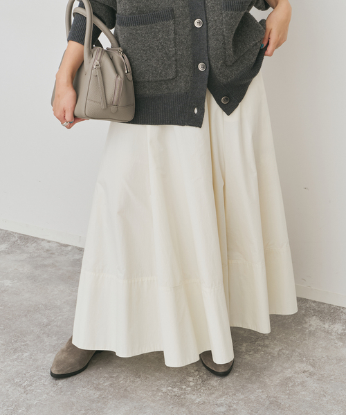 Spick & Span(スピックアンドスパン)の「コットンナイロンサーキュラースカート(スカート・レディース・ホワイト系その他/ブラック・36/38)」の10枚目の写真