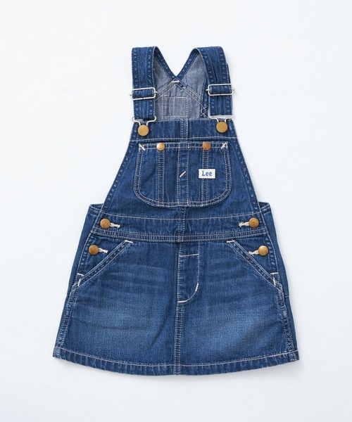 Lee（リー）の「Lee/リー【80-100cm】ベビー オーバーオールスカート 高品質綿100％（ジャンパースカート・キッズ・インディゴブルー/ブルー・90/100/110/120/130/140/150/160/80）」の9枚目の写真