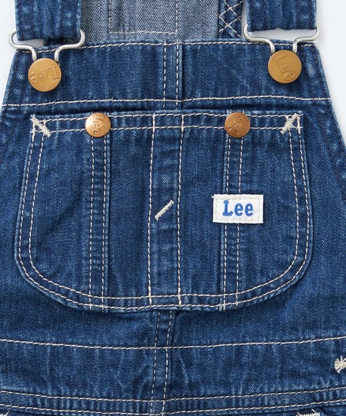 Lee（リー）の「Lee/リー【80-100cm】ベビー オーバーオールスカート 高品質綿100％（ジャンパースカート・キッズ・インディゴブルー/ブルー・90/100/110/120/130/140/150/160/80）」の7枚目の写真