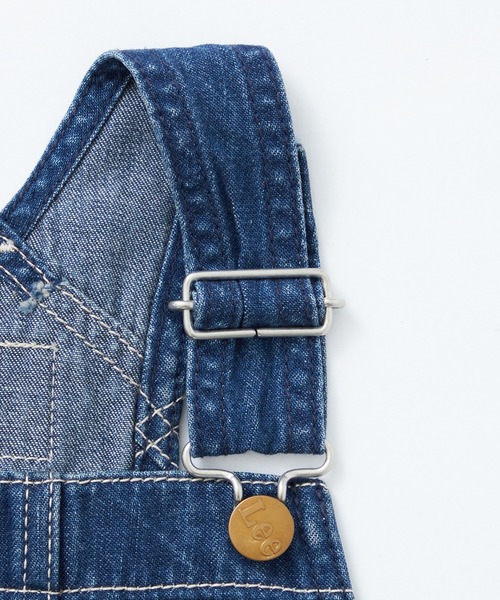 Lee（リー）の「Lee/リー【80-100cm】ベビー オーバーオールスカート 高品質綿100％（ジャンパースカート・キッズ・インディゴブルー/ブルー・90/100/110/120/130/140/150/160/80）」の5枚目の写真