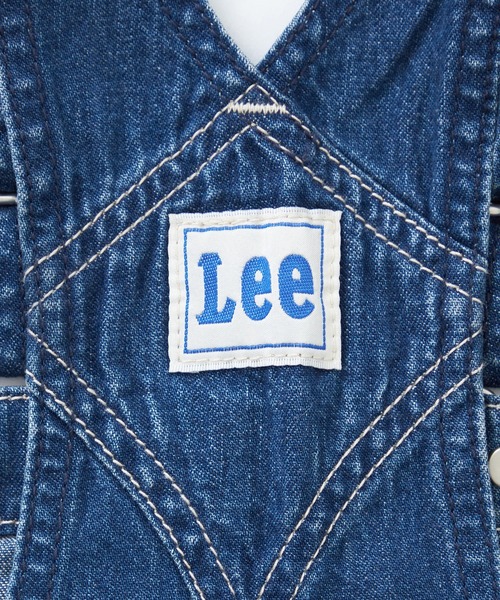 Lee（リー）の「Lee/リー【80-100cm】ベビー オーバーオールスカート 高品質綿100％（ジャンパースカート・キッズ・インディゴブルー/ブルー・90/100/110/120/130/140/150/160/80）」の4枚目の写真