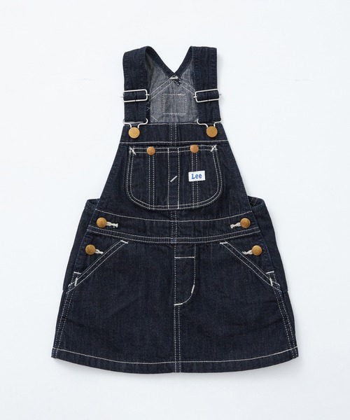 Lee（リー）の「Lee/リー【80-100cm】ベビー オーバーオールスカート 高品質綿100％（ジャンパースカート・キッズ・インディゴブルー/ブルー・90/100/110/120/130/140/150/160/80）」の3枚目の写真