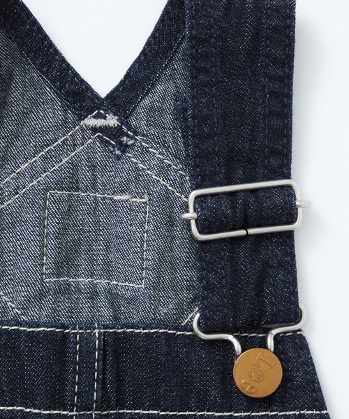 Lee（リー）の「Lee/リー【80-100cm】ベビー オーバーオールスカート 高品質綿100％（ジャンパースカート・キッズ・インディゴブルー/ブルー・90/100/110/120/130/140/150/160/80）」の14枚目の写真