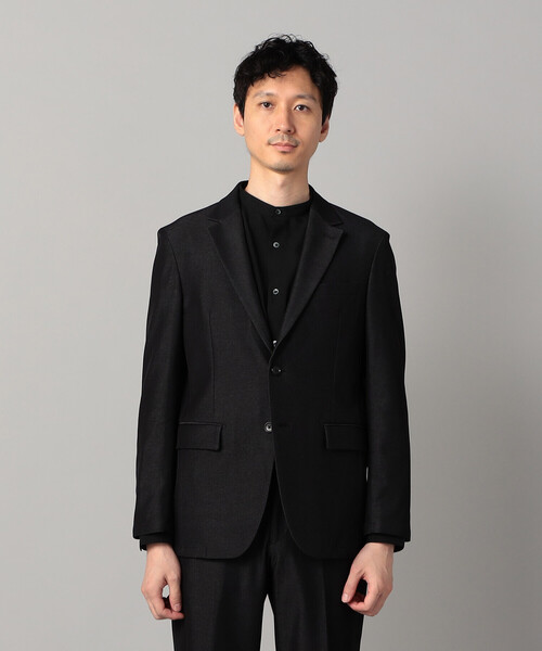 COMME CA MEN（コムサメン）の「【セットアップ対応】2WAY デニムルックジャージー ジャケット（デニムジャケット・メンズ・ブラック/ネイビー・S/M/L）」の17枚目の写真