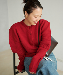JANE SMITH / ジェーンスミス 別注 7G BIG SHOULDER CREW カーディガン