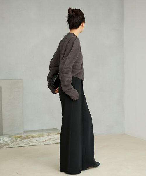 plage(プラージュ)の「JANE SMITH / ジェーンスミス 別注 7G BIG SHOULDER CREW カーディガン(カーディガン/ボレロ・レディース・レッド/グレー・FREE)」の19枚目の写真
