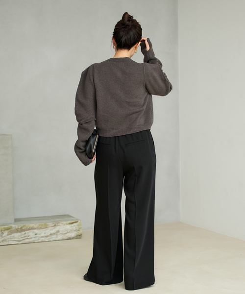 plage(プラージュ)の「JANE SMITH / ジェーンスミス 別注 7G BIG SHOULDER CREW カーディガン(カーディガン/ボレロ・レディース・レッド/グレー・FREE)」の21枚目の写真