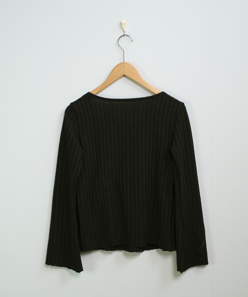shopnikoniko（ショップニコニコ）の「ペプラムニット トップス 長袖 スクエアネック トップス（ニット/セーター・レディース・ホワイト/ブラック/ブラウン・フリー）」の17枚目の写真