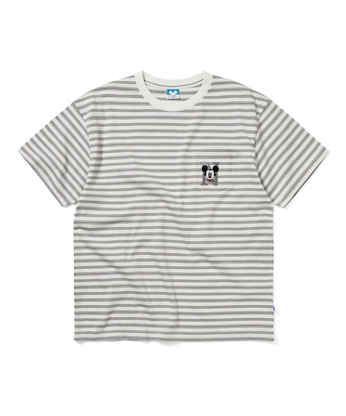 thisisneverthat(ディスイズネバーザット)の「TNT_Mickey_Boarder Tee(Tシャツ/カットソー・メンズ・マルチ/グレー・M/L/XL/S)」の1枚目の写真