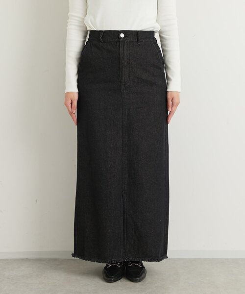 un dix cors（アンディコール）の「《大人カジュアルに◎》裾フリンジデニムスカート（デニムスカート・レディース・グレー/ネイビー/ブラック・FREE）」の14枚目の写真