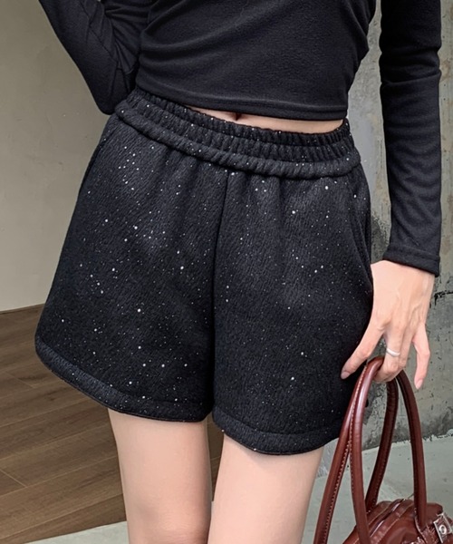yuue' ( wear )(ユーイ)の「ラメグリッターショートパンツ/キラキラショーツ(その他パンツ・レディース・ブラック/グレー・FREE)」の9枚目の写真